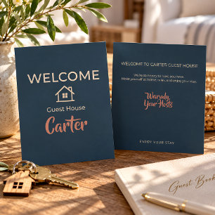Personalized Guest House Vacation Rental Welcome C Note Card