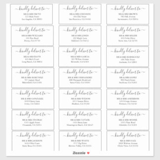 Personalized Guest wedding address labels sticker