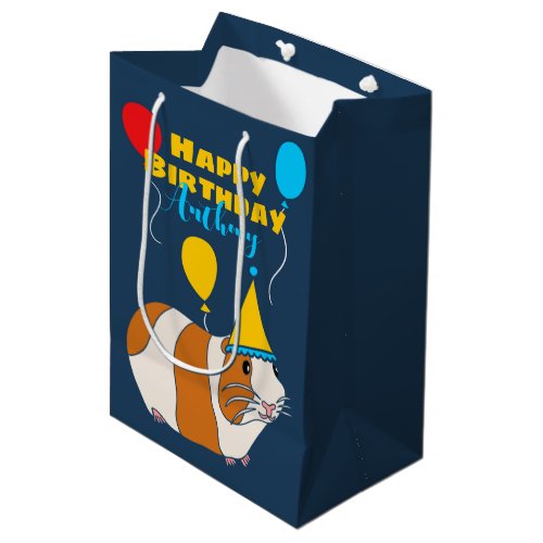 Personalized Guinea Pig Birthday Medium Gift Bag