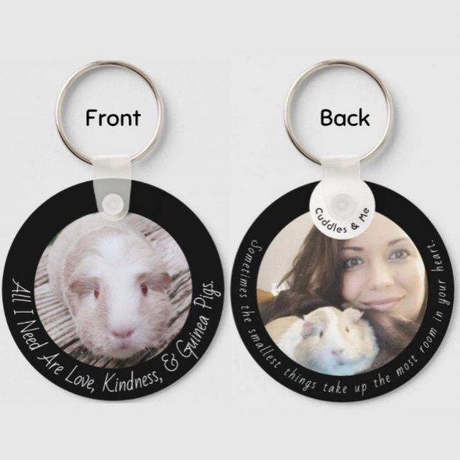 Personalized Guinea Pig / Pet Owner Doublesided Keychain (Creator Uploaded)