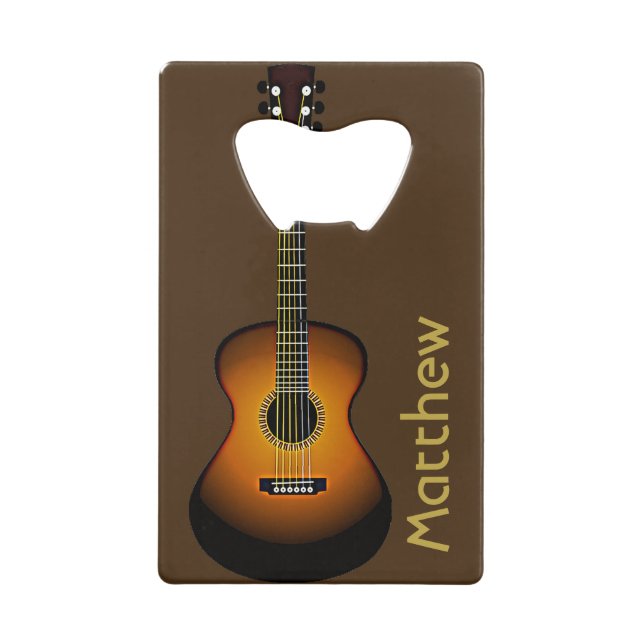 Personalized Guitar Design Bottle Opener (Front)