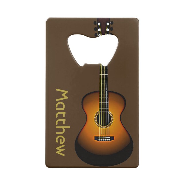 Personalized Guitar Design Bottle Opener (Back)
