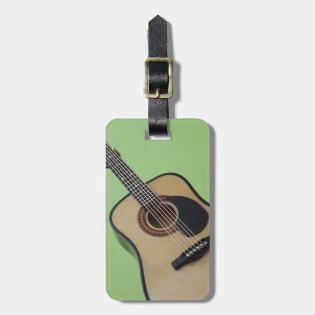 Personalized Guitar Luggage Tag (Front Vertical)