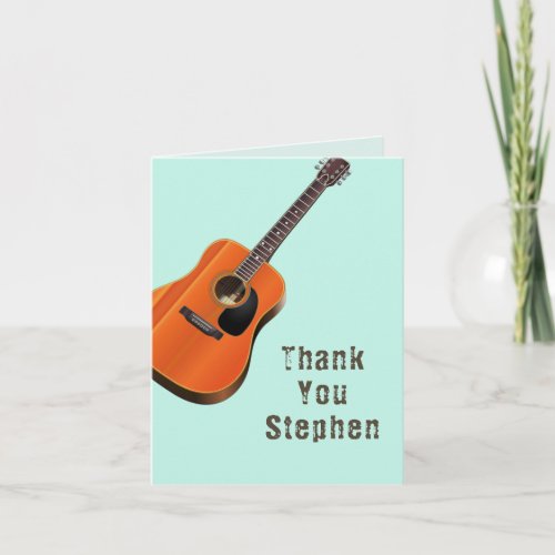 Personalized Guitar Thank You Musician Message