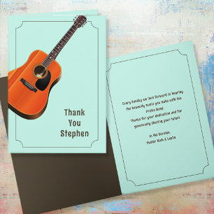 Personalized Guitar Thank You Musician Message