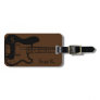 Personalized guitar-themed music luggage tag