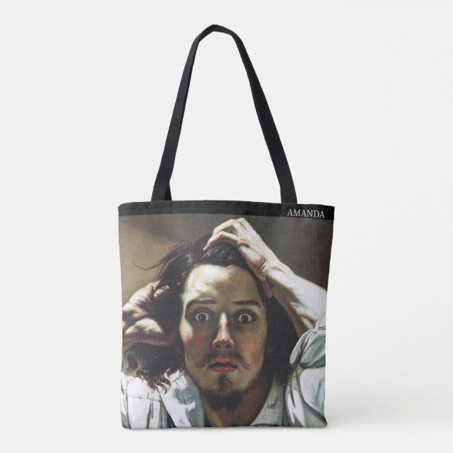 Personalized Gustave Courbet Desperate Man Tote Bag (Back)