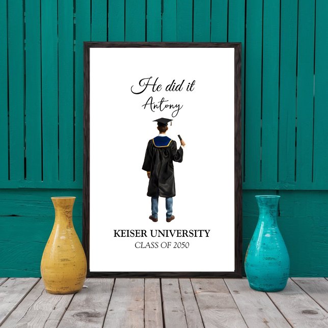 Personalized Guy Graduation ,Graduation for boy Poster (Creator Uploaded)