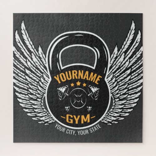 Personalized GYM Fitness Trainer Kettlebell  Jigsaw Puzzle