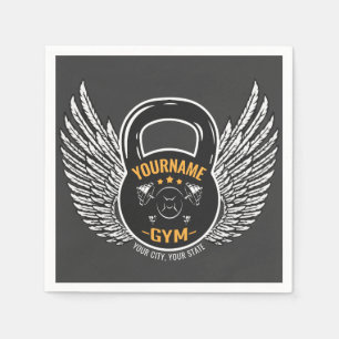 Personalized GYM Fitness Trainer Kettlebell Napkins