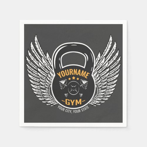 Personalized GYM Fitness Trainer Kettlebell  Napkins