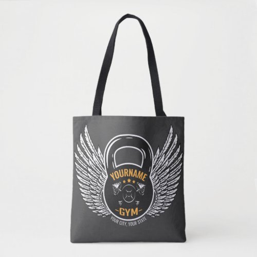 Personalized GYM Fitness Trainer Kettlebell  Tote Bag