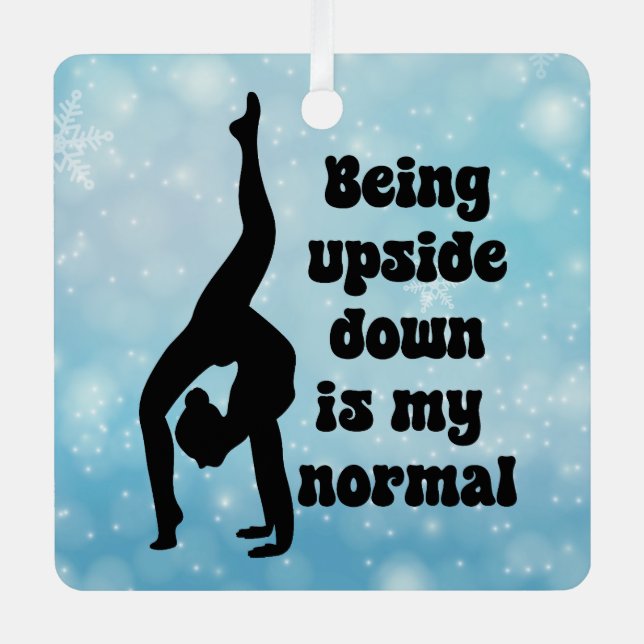 Personalized Gymnastic Decoration, Custom Gymnast Metal Ornament (Front)