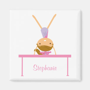 Personalized gymnastics balance beam kids magnet