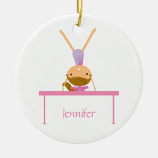 Personalized gymnastics balance beam kids ornament