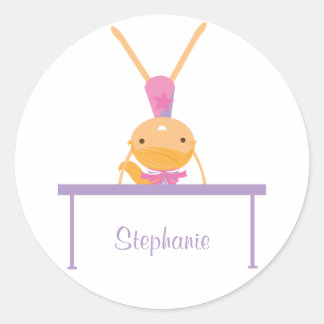 Personalized gymnastics balance beam kids stickers