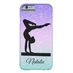 Personalized Gymnastics Beam Girl Sparkle Barely There iPhone 6 Case