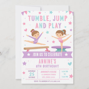 Personalized Gymnastics birthday Invitation