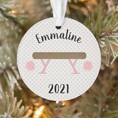 Personalized Gymnastics Child Year in Review  Ornament