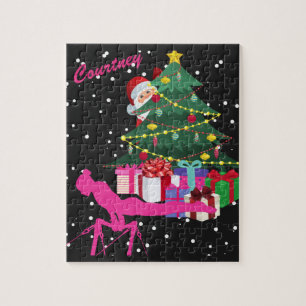 Personalized Gymnastics Christmas Jigsaw Puzzle