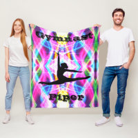 Personalized Gymnastics Fleece Blanket