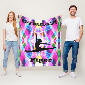 Personalized Gymnastics Fleece Blanket