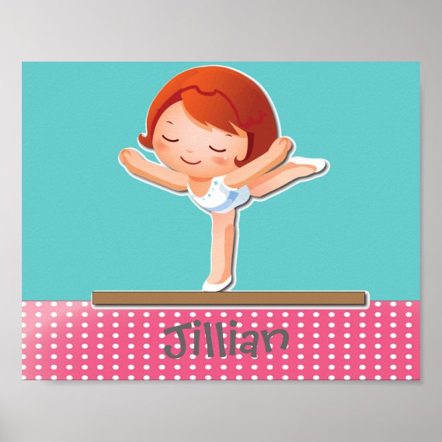 Personalized GYMNASTICS Gift Poster (Front)