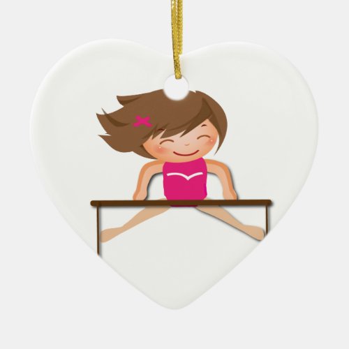 Personalized GYMNASTICS Girl Bars Gifts Ceramic Ornament