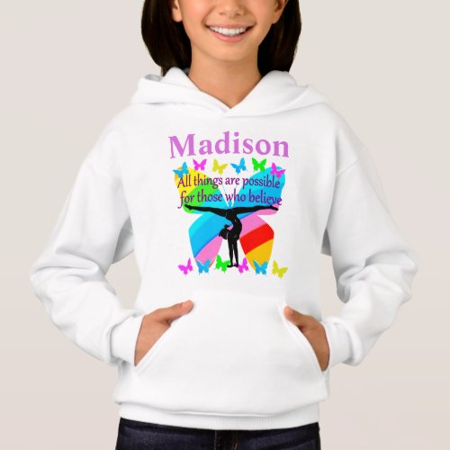 PERSONALIZED GYMNASTICS GOALS AND DREAMS APPAREL HOODIE