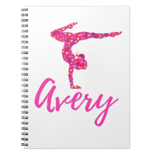 Personalized Gymnastics Gymnast Name Avery Notebook