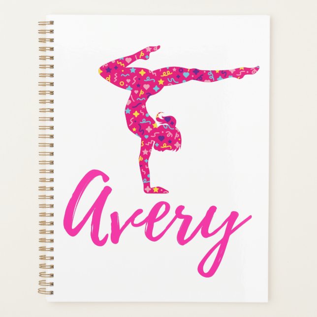 Personalized Gymnastics Gymnast Name Avery Planner (Front)