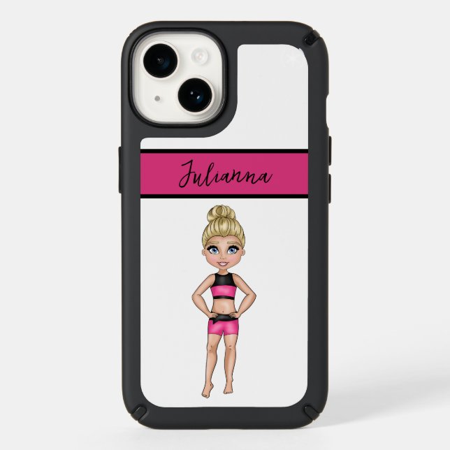 Personalized Gymnastics Phone Case Blonde Gymnast (Front)