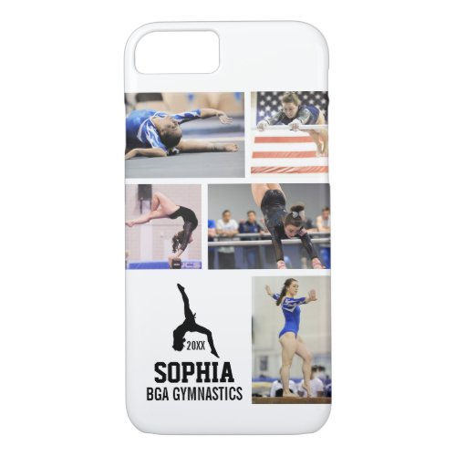 Personalized Gymnastics Photo Collage Name Year iPhone 87 Case