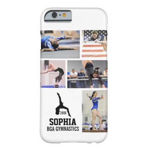 Personalized Gymnastics Photo Collage Name Year Barely There iPhone 6 Case