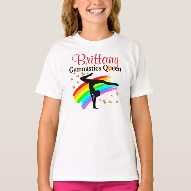 Personalized Gymnastics Queen T-Shirt (Front)