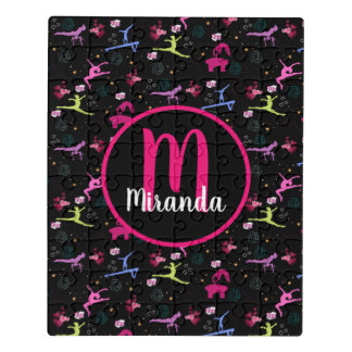 Personalized Gymnastics Silhouettes Custom  Jigsaw Puzzle