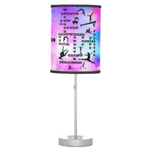 Personalized Gymnastics Skills Lamp for Girls