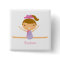 Personalized gymnastics split girl's kids button