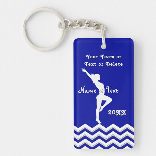 Personalized Gymnastics Team Gifts Your Colors Keychain