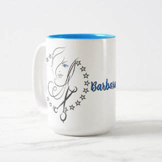 Personalized Hair Beautician Two-Tone Coffee Mug