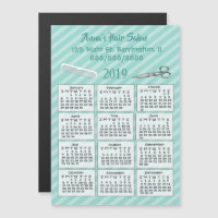 Personalized Hair Salon Mini Calendar Magnet 2019