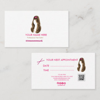 Personalized Hair Stylist Appointment Card