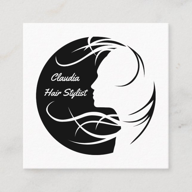 Personalized Hair Stylist Business Card (Front)