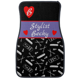 Personalized Hair Stylist Car Floor Mat