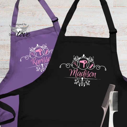 Personalized Hair Stylist Hairdresser Apron (Front)