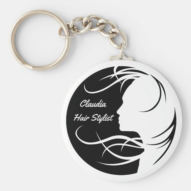 Personalized Hair Stylist Keychain (Front)