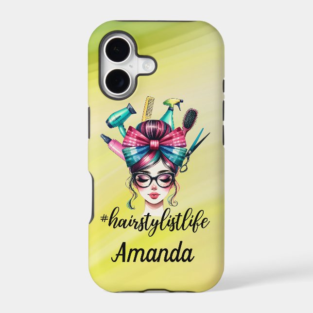 Personalized Hair Stylist Life  Case-Mate iPhone Case (Back)