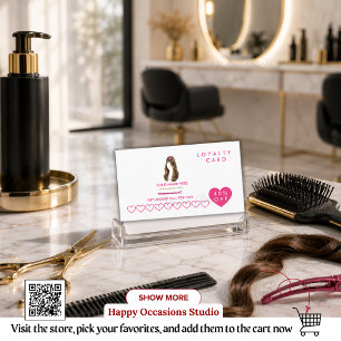 Personalized Hair Stylist Loyalty Card