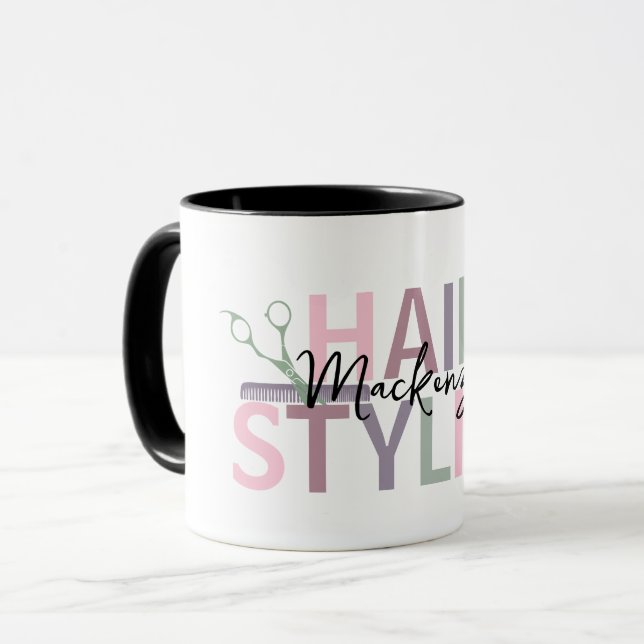Personalized Hair Stylist Mug (Front Left)