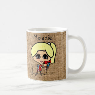 Personalized Hair stylist Mug Caricature blonde